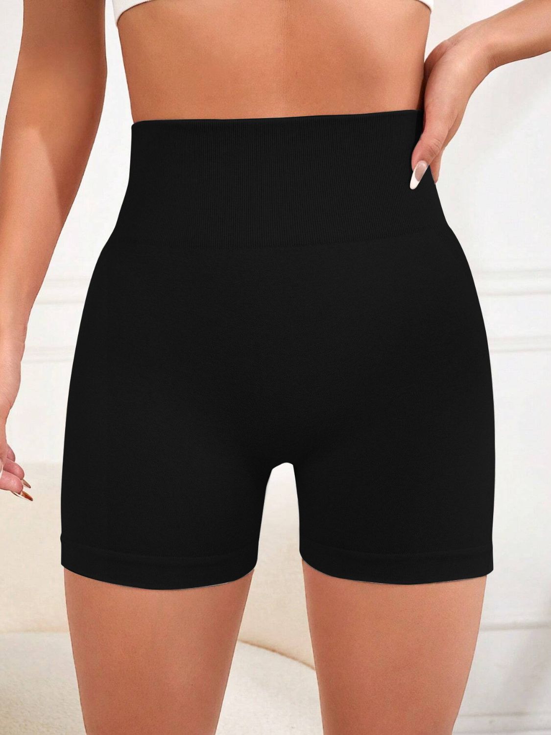 High Waist Active Shorts - Laazaar