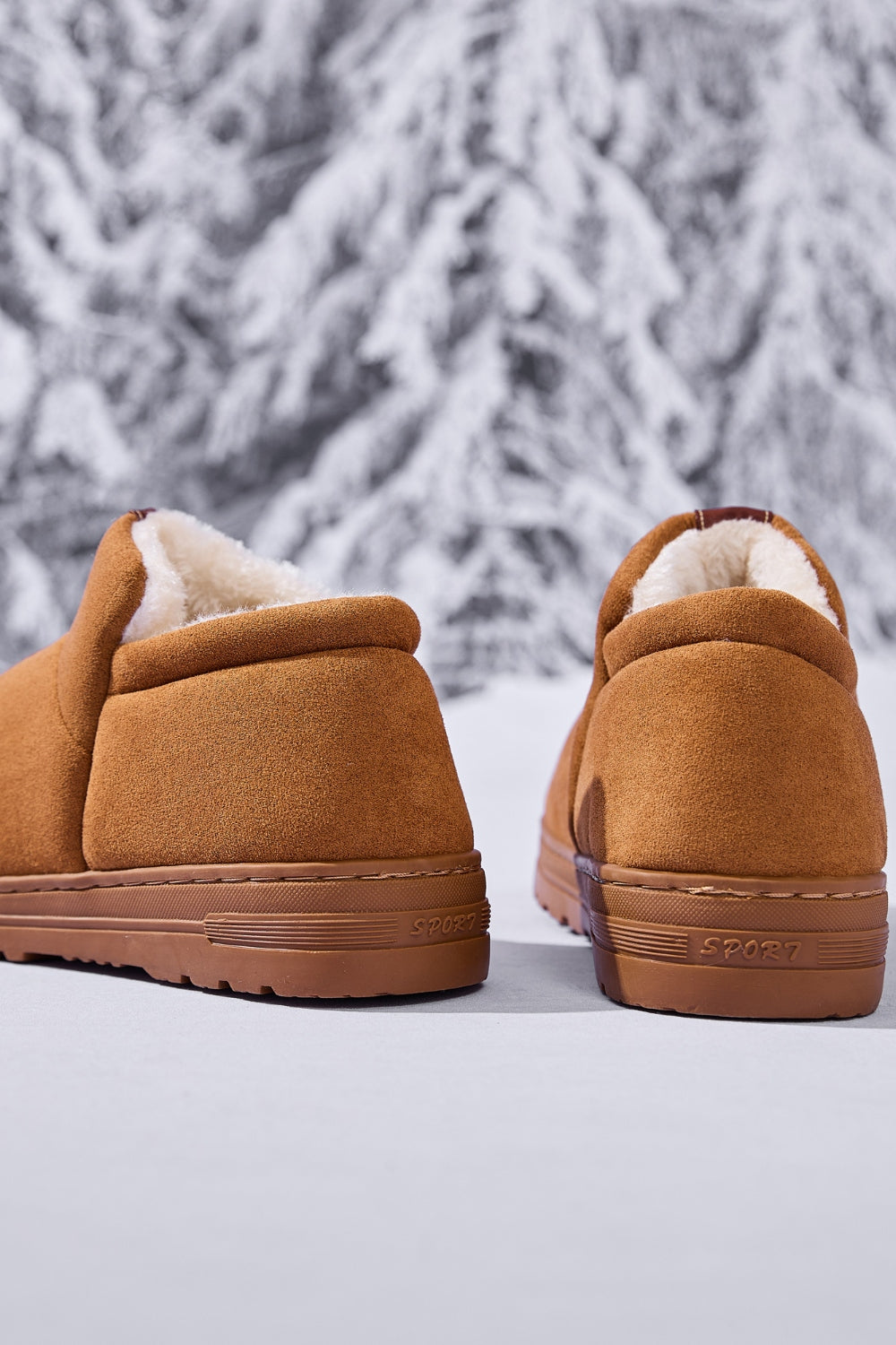 Letter M Suede Round Toe Slippers - Laazaar