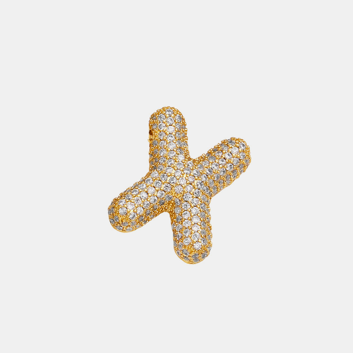 Inlaid Zircon Bubble Initial Necklace - Laazaar