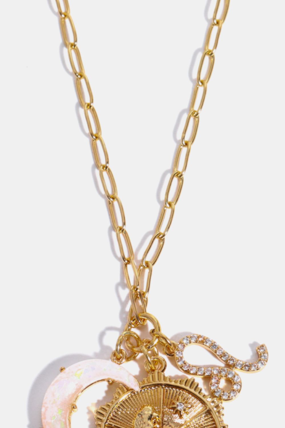 Constellation and Moon Pendant Copper Necklace - Laazaar