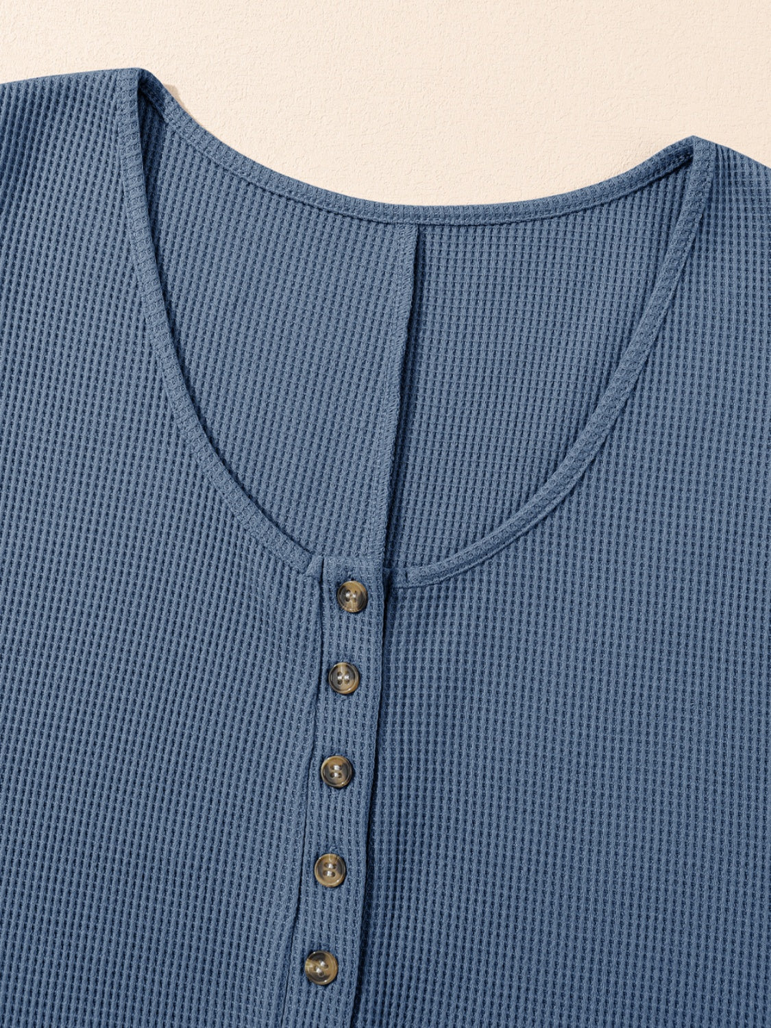 Waffle-Knit Half Button Sleeveless Romper with Pockets - Laazaar