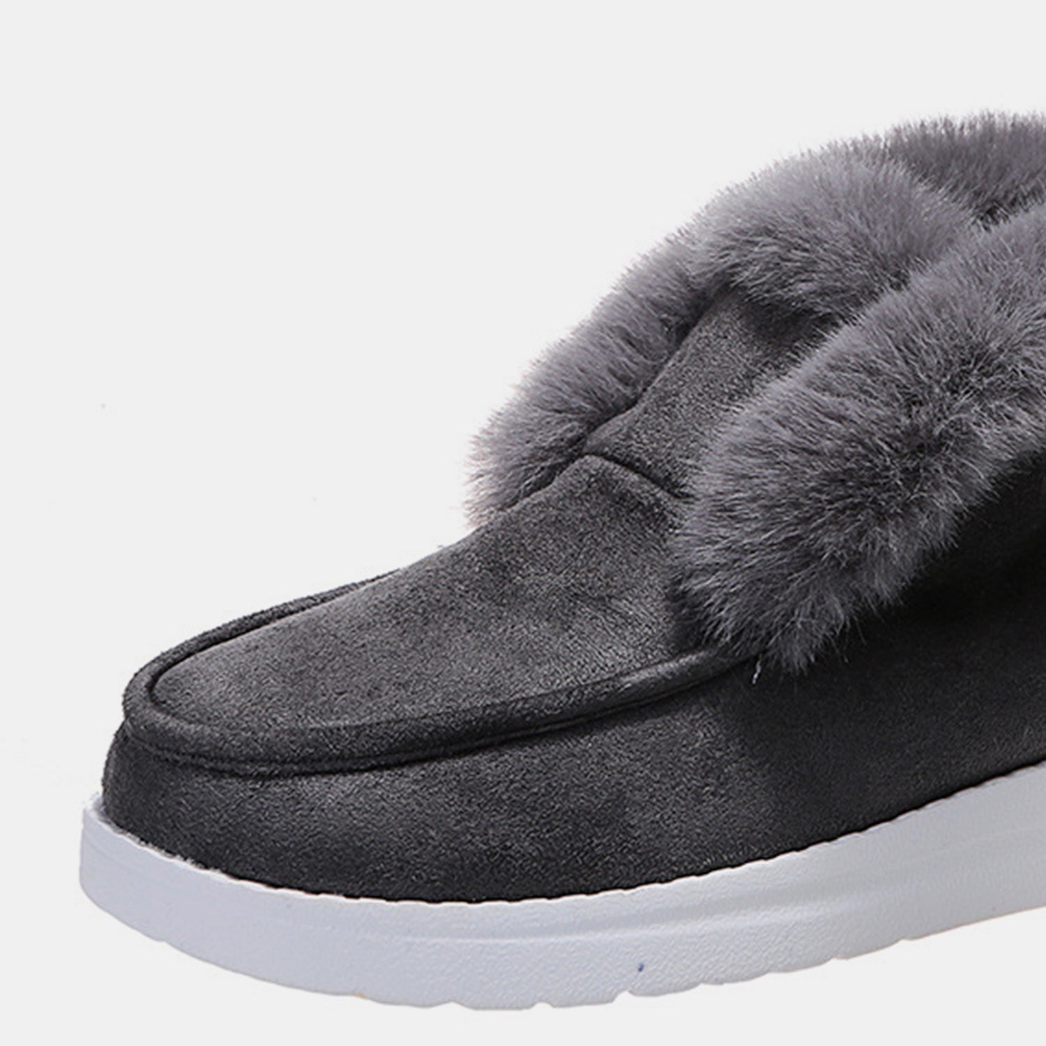Furry Suede Snow Boots - Laazaar