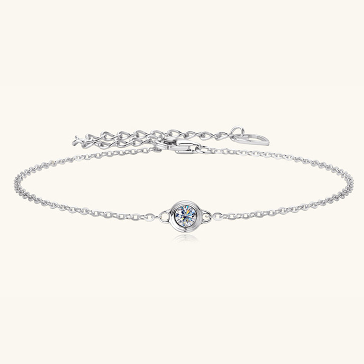 Inlaid Moissanite 925 Sterling Silver Bracelet - Laazaar