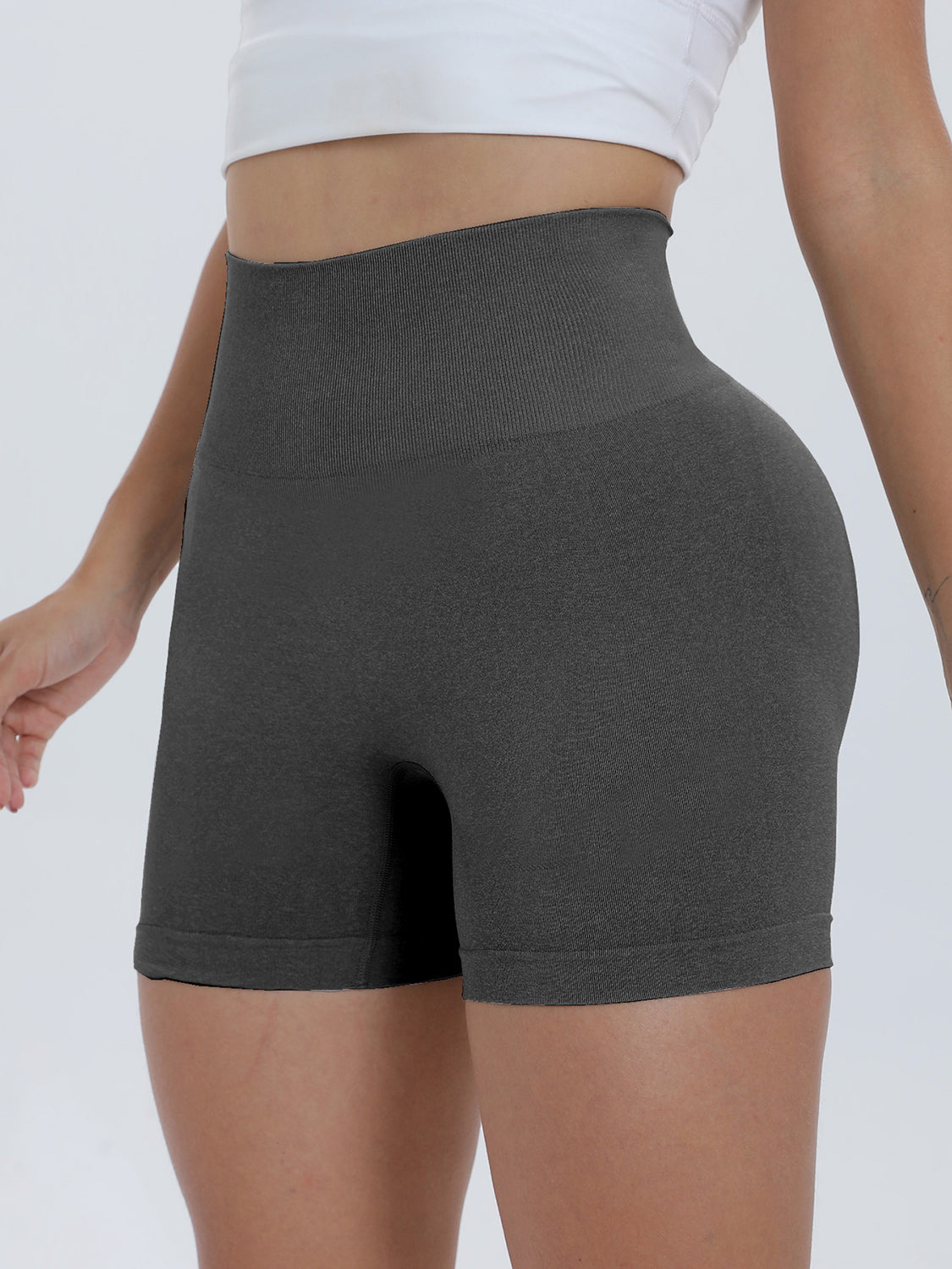 High Waist Active Shorts - Laazaar