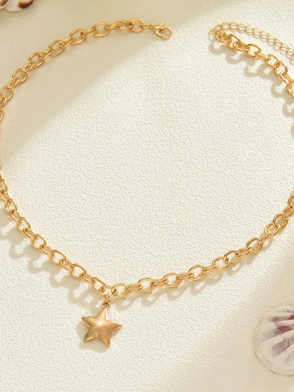 18K Gold-Plated Star Pendant Chain Necklace
