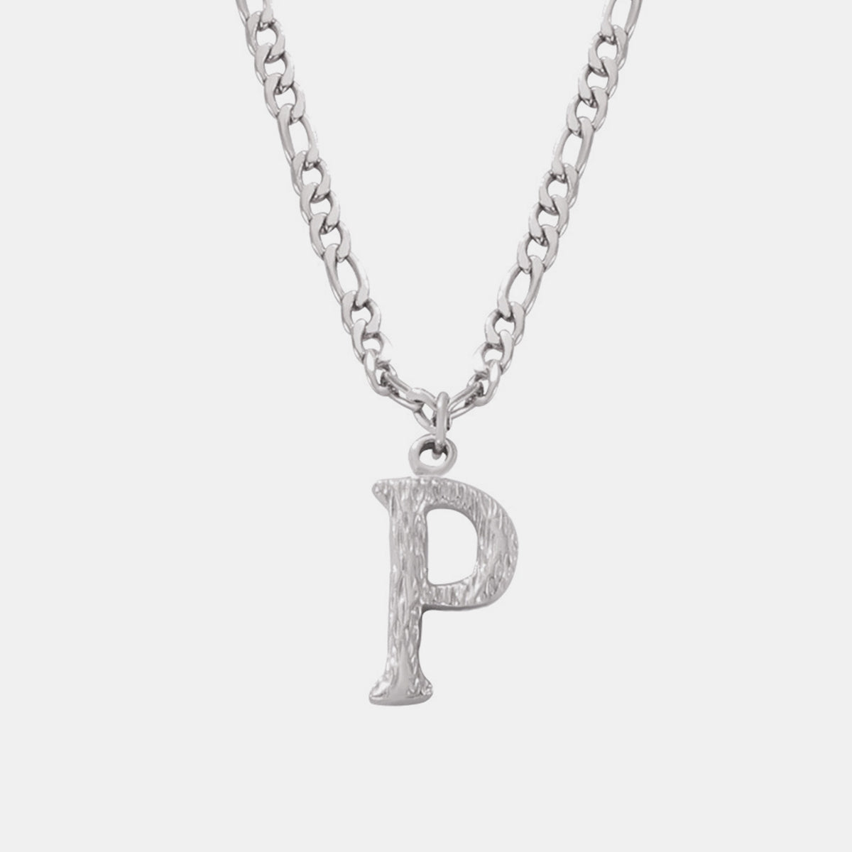 Titanium Steel Letter Pendant Necklace - Laazaar
