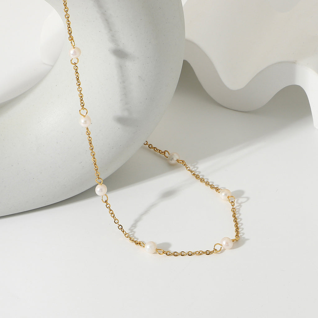 Freshwater Pearl 18K Gold-Plated Necklace - Laazaar