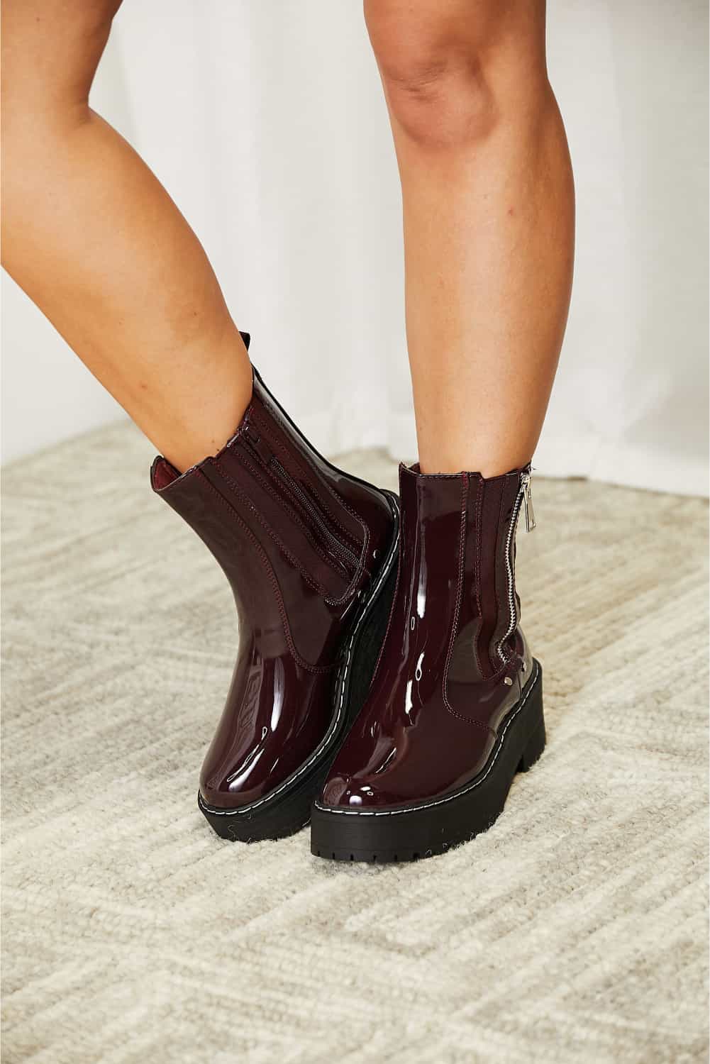 Forever Link Side Zip Platform Boots - Laazaar
