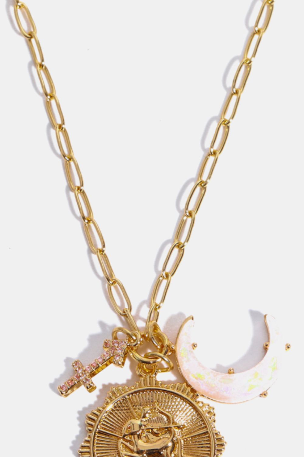 Constellation and Moon Pendant Copper Necklace - Laazaar