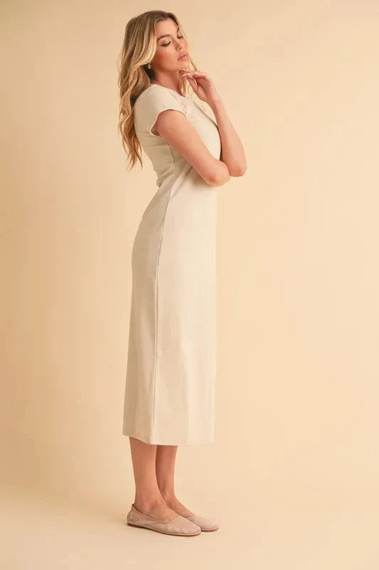 Aemi+Co Short Sleeve Midi Tee Dress