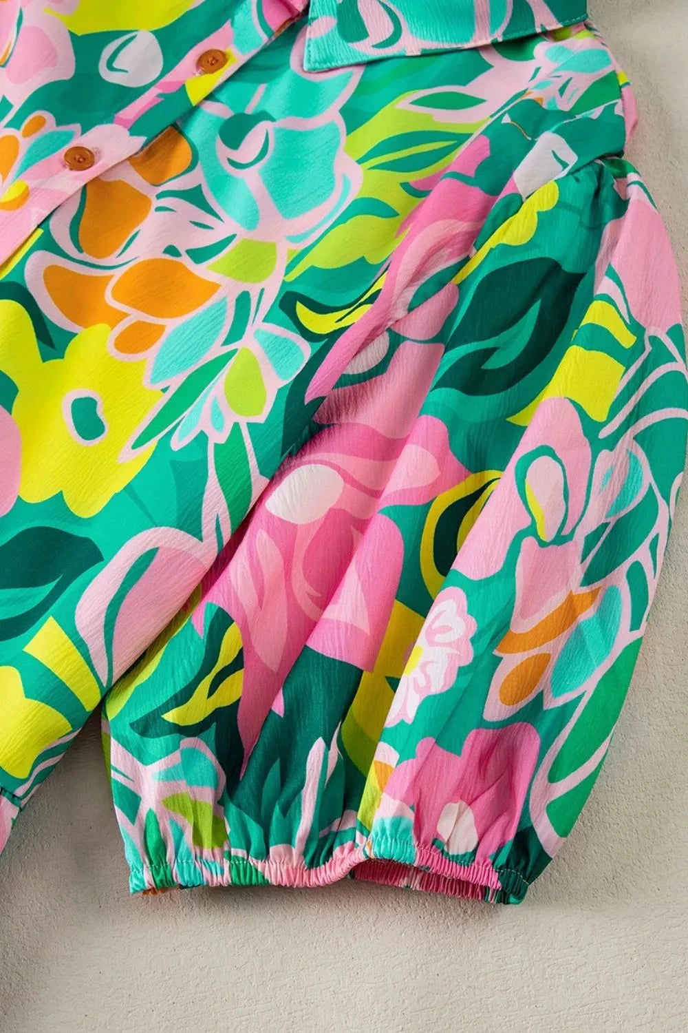 Button Down Floral Puff Sleeve Babydoll Dress