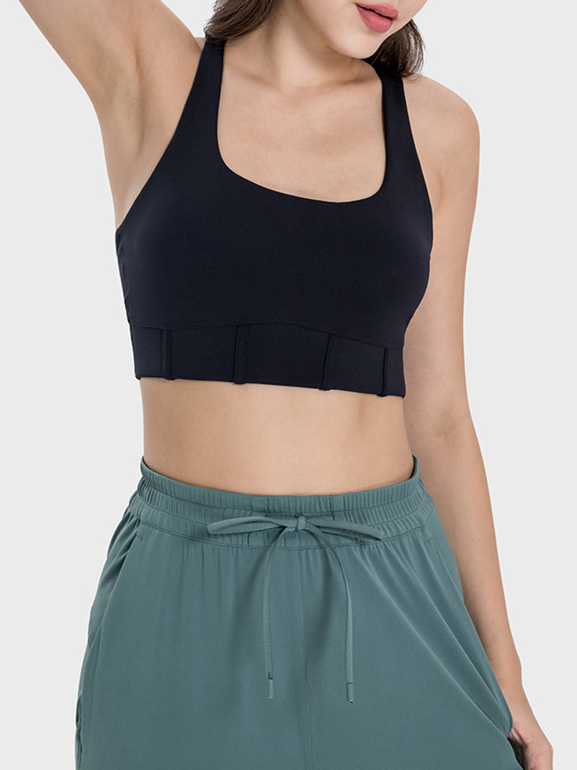 Millennia Square Neck Wide Strap Active Tank - Laazaar