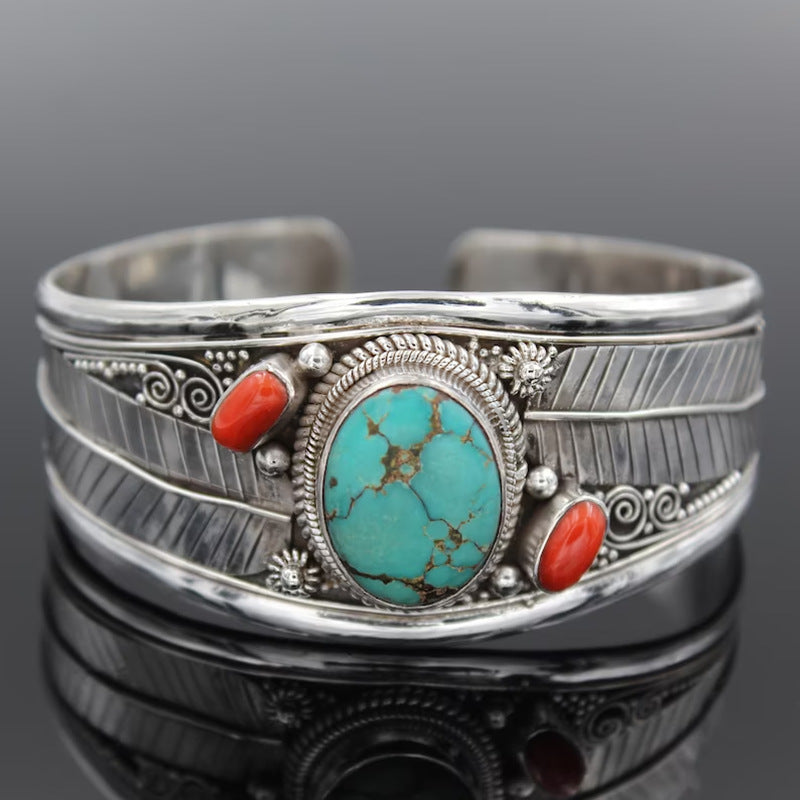 Turquoise Open Bracelet - Laazaar