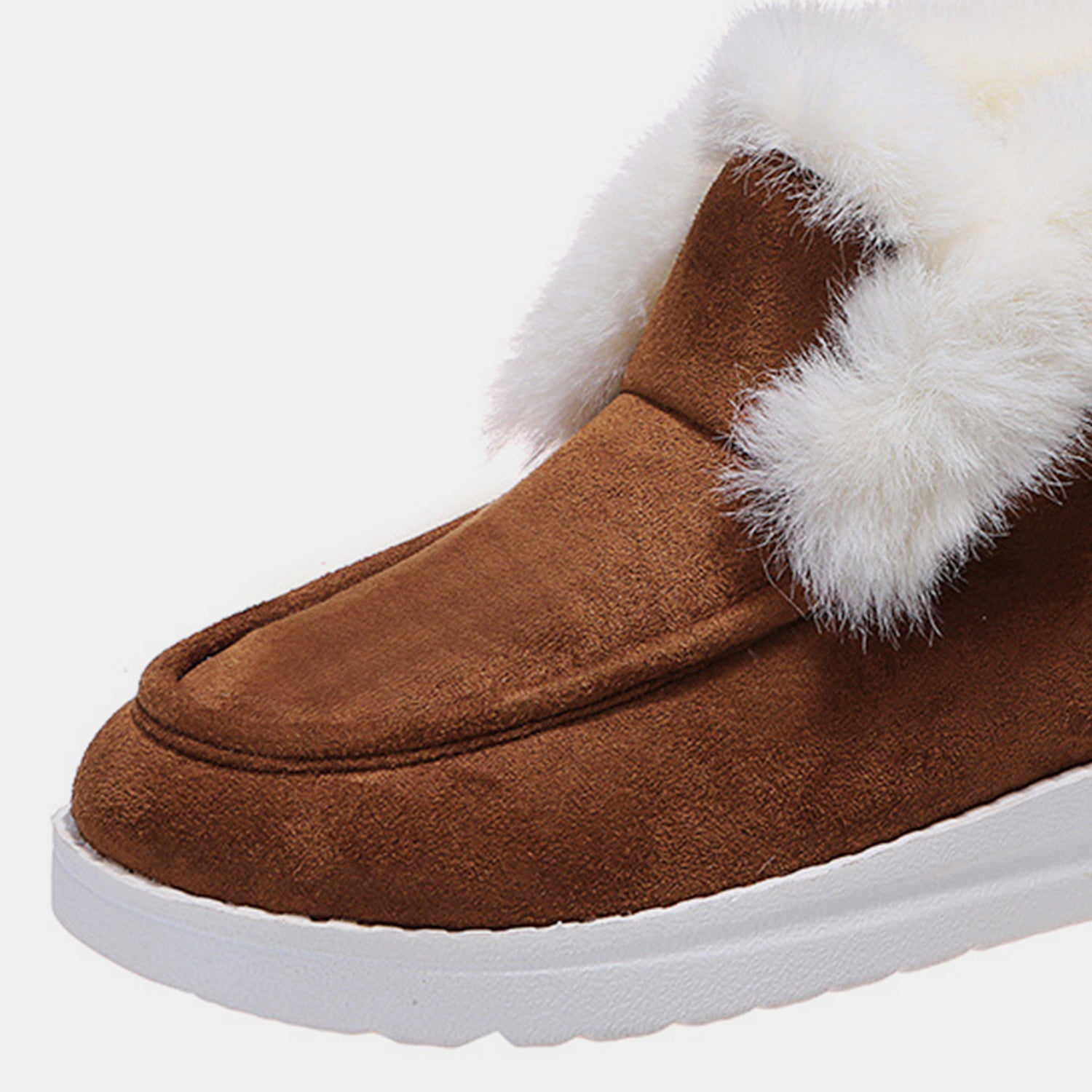 Furry Suede Snow Boots - Laazaar