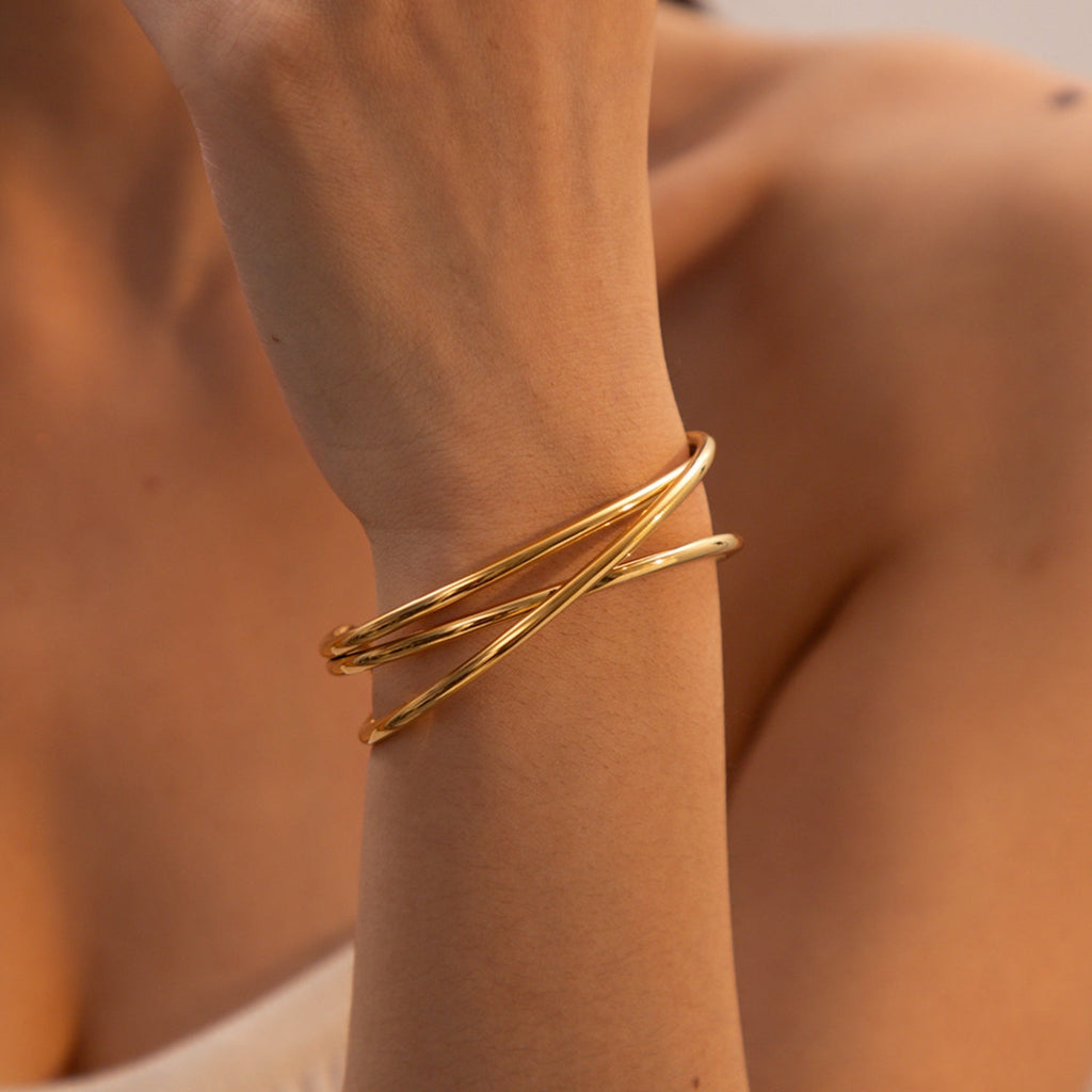 Minimalist Stainless Steel Cuff Bracelet - Laazaar