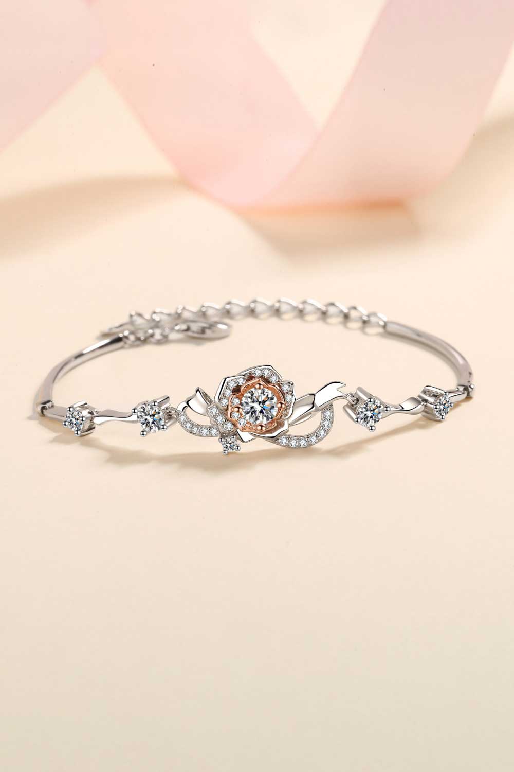 925 Sterling Silver Moissanite Bracelet - Laazaar