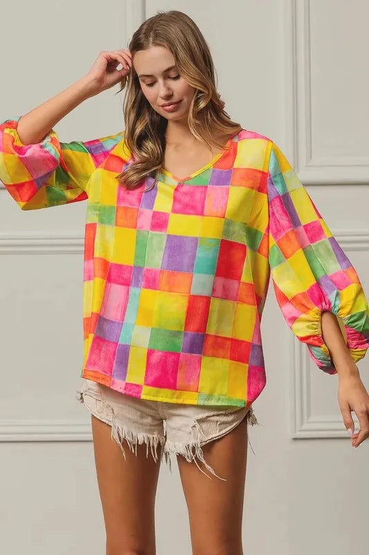 BiBi Multi Block Bubble Pop Ballon Top