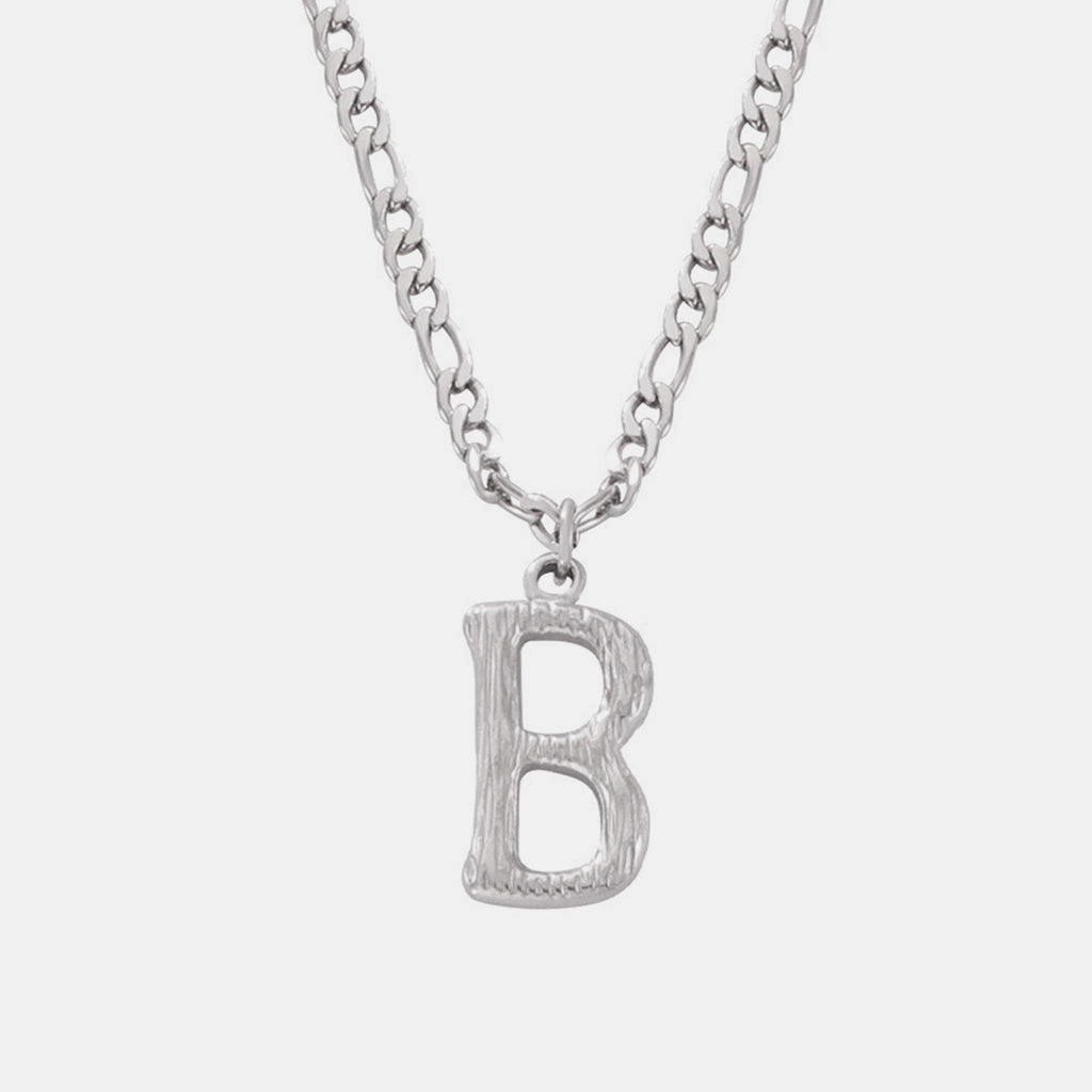 Titanium Steel Letter Pendant Necklace - Laazaar