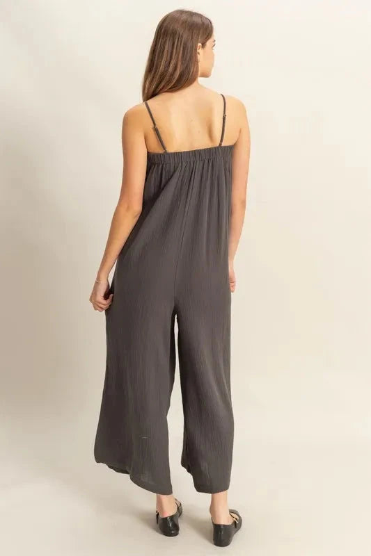 HYFVE Double Gauze Super Flowy Cami Jumpsuit