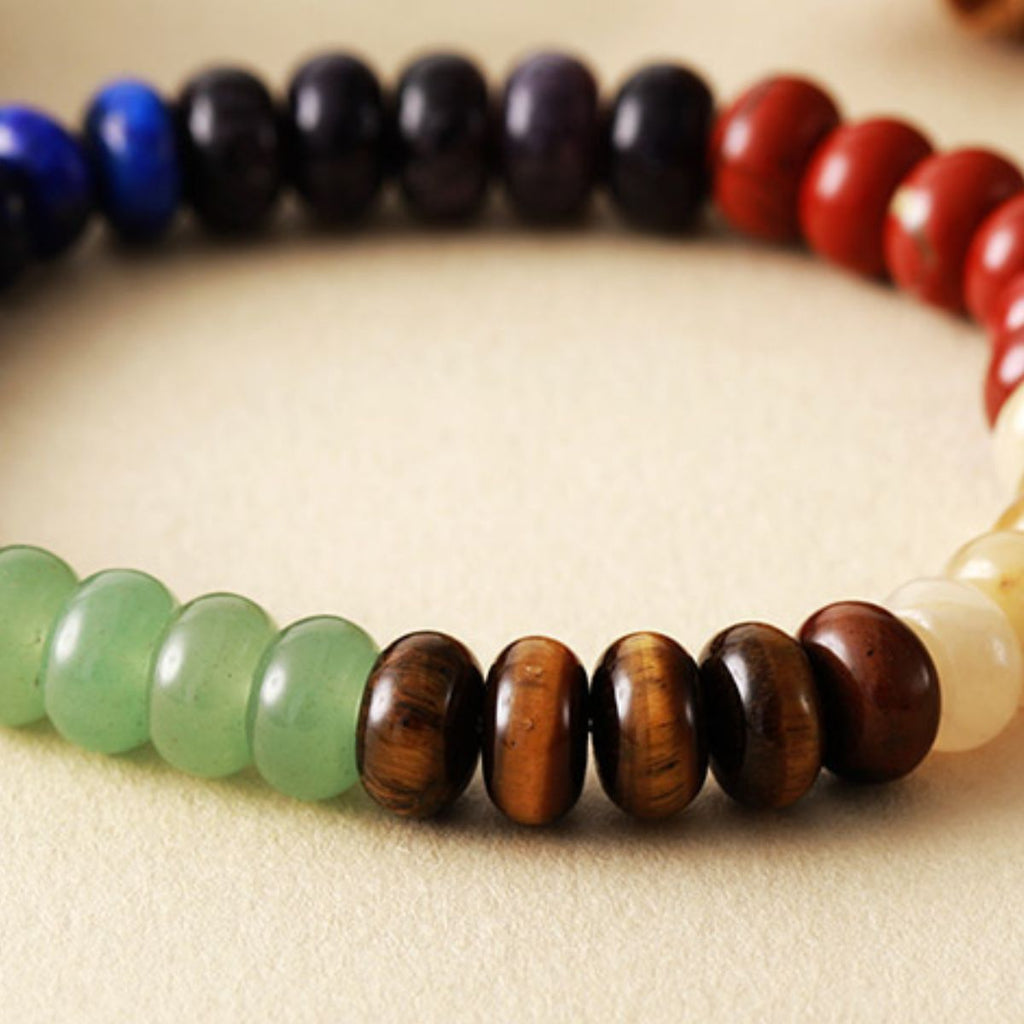 Contrast Natural Stone Bead Bracelet - Laazaar