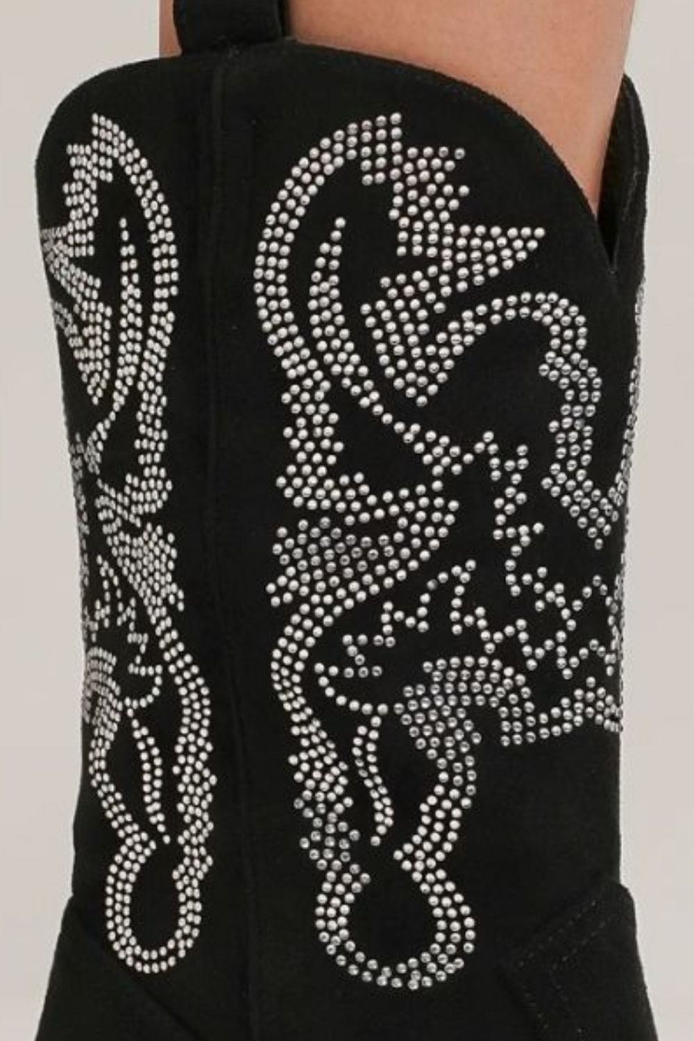 Beast Fashion Rhinestone Detail Point Toe Boots - Laazaar