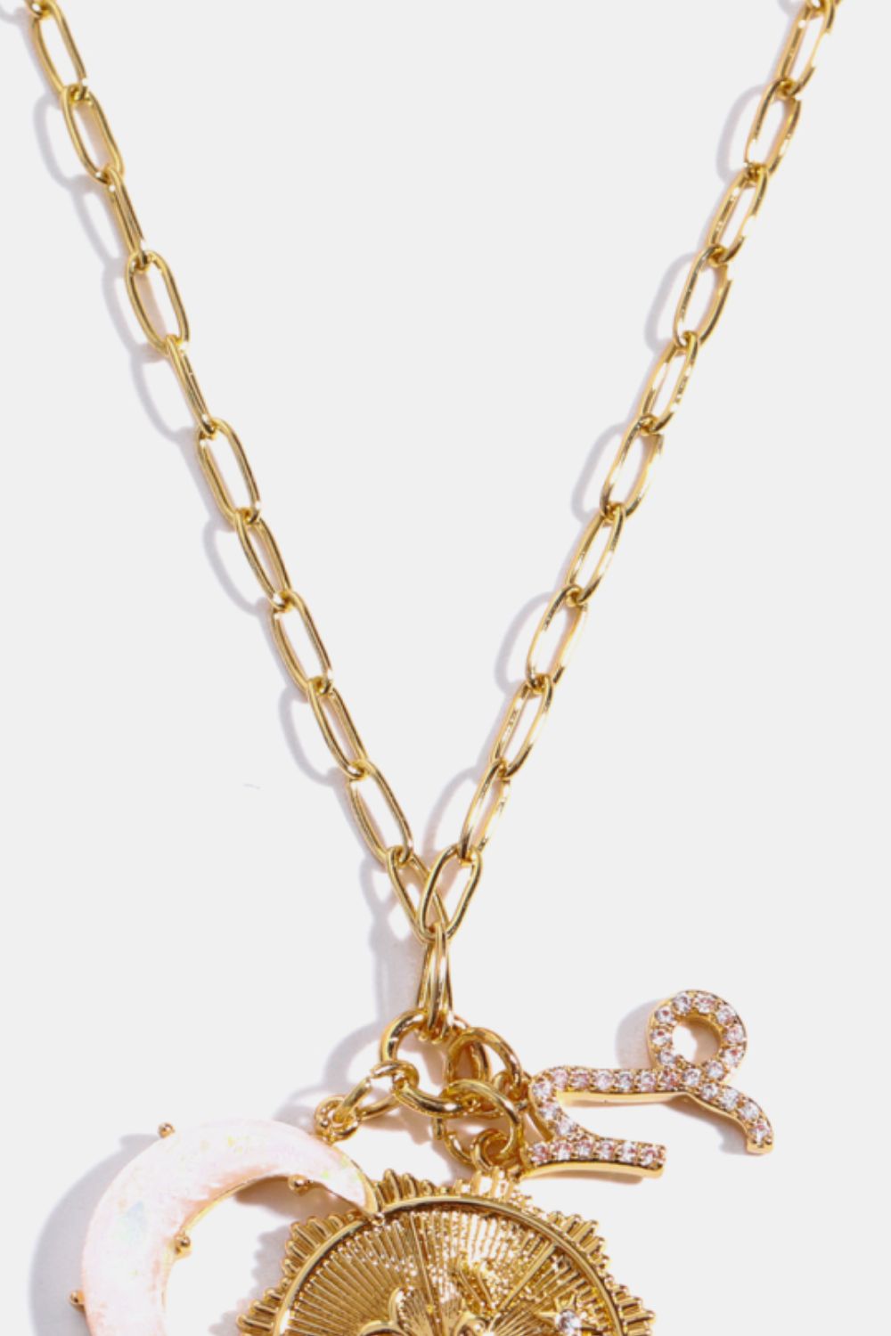 Constellation and Moon Pendant Copper Necklace - Laazaar