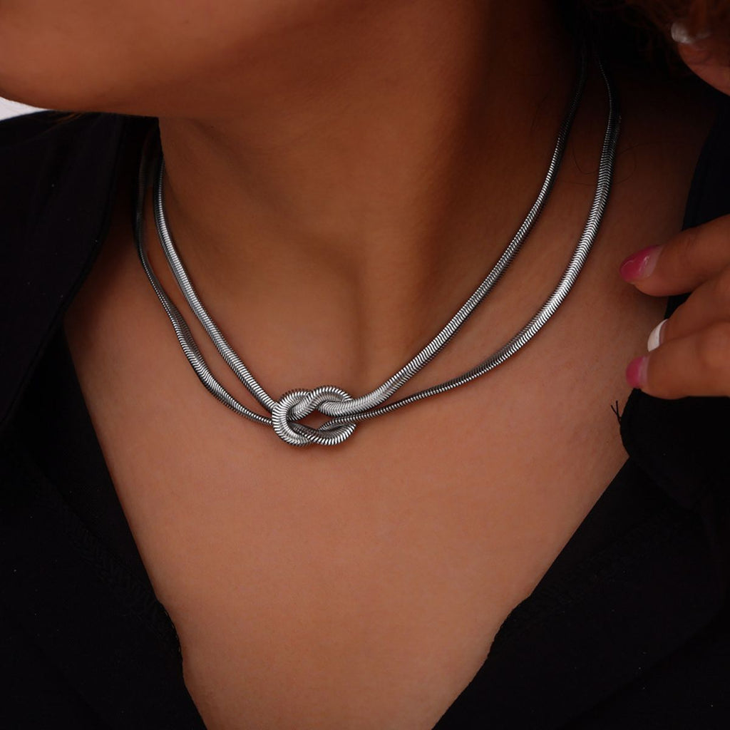 Titanium Steel Knot Necklace - Laazaar