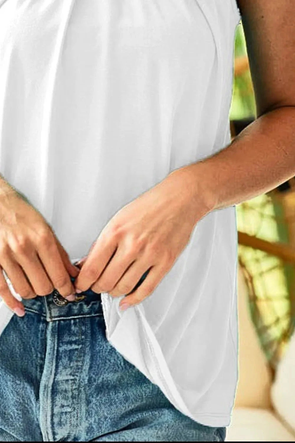 BiBi Rayon Span Jersey Knit Halter Neck Tank Top