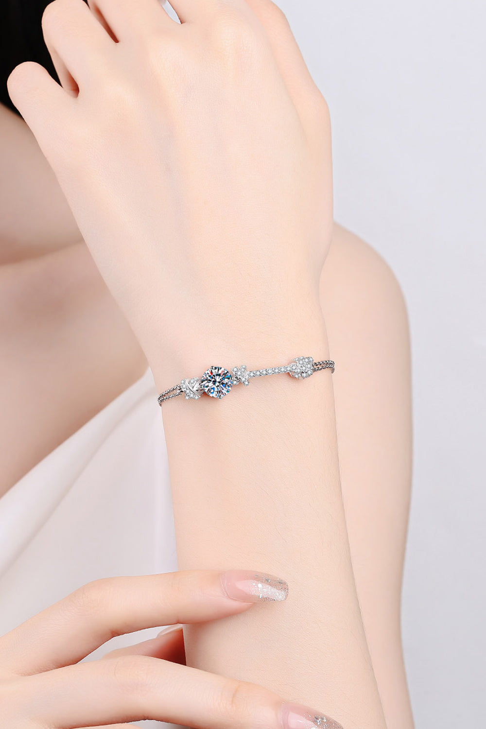 2 Carat Moissanite 925 Sterling Silver Bracelet - Laazaar