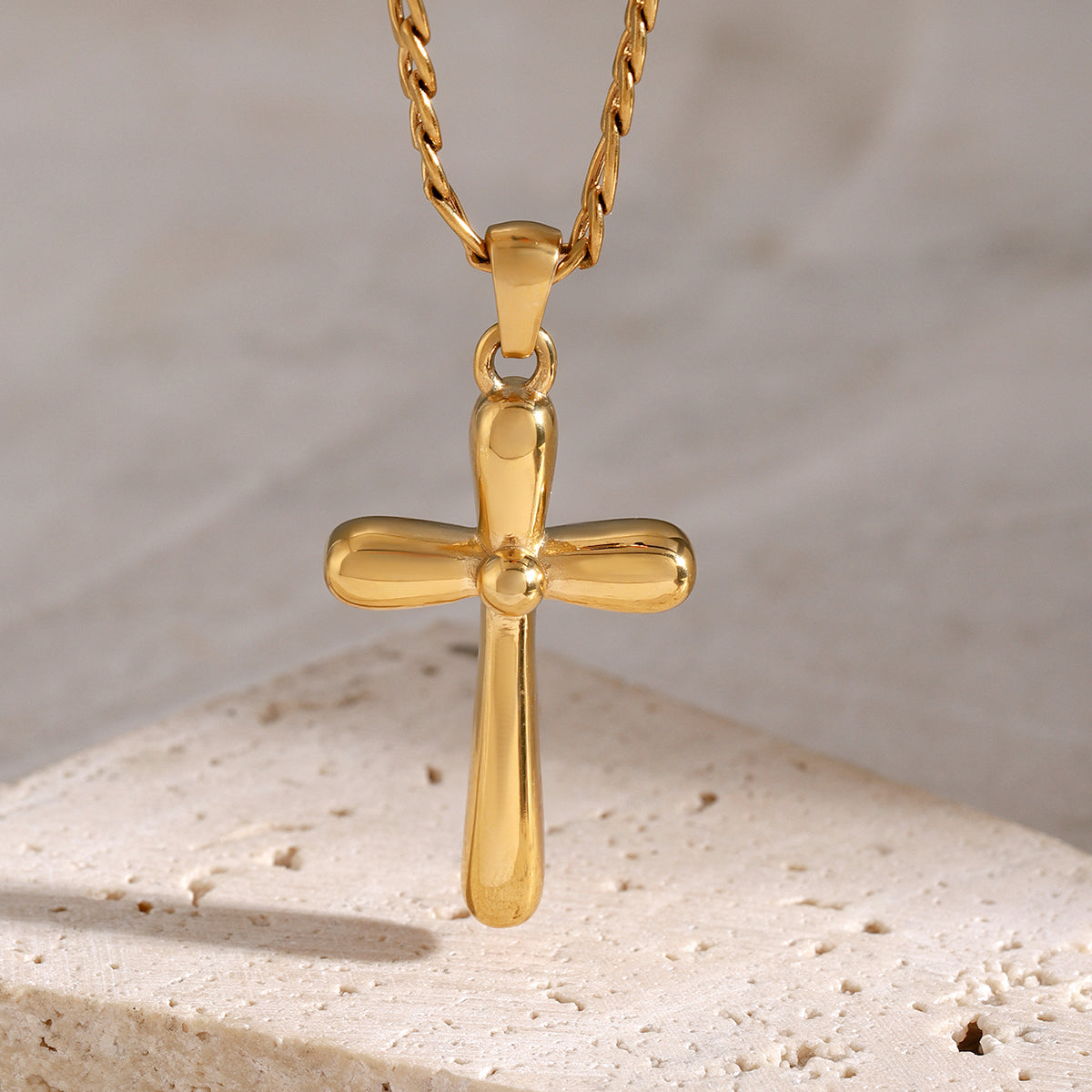 Stainless Steel Cross Necklace - Laazaar