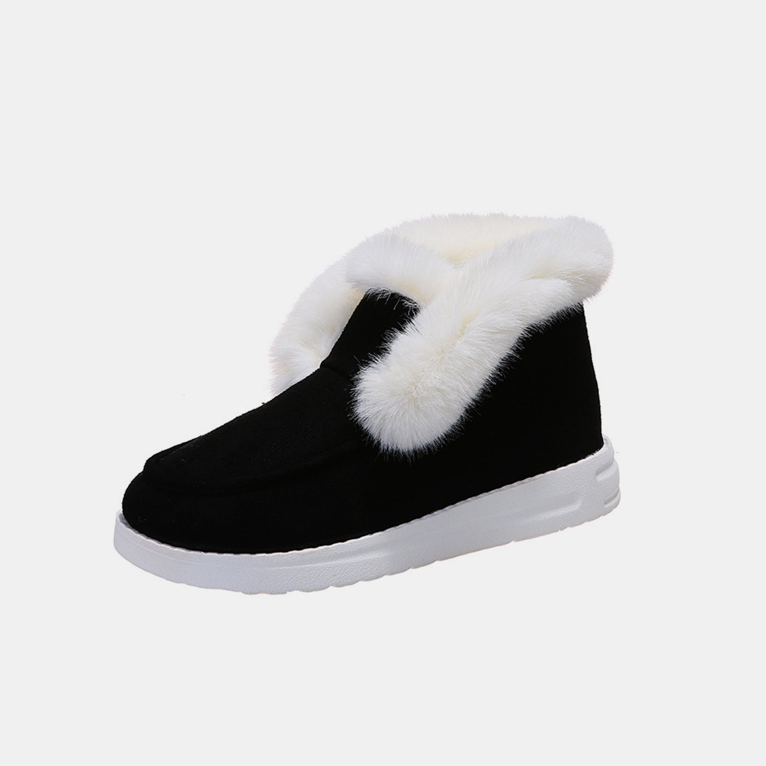 Furry Suede Snow Boots - Laazaar