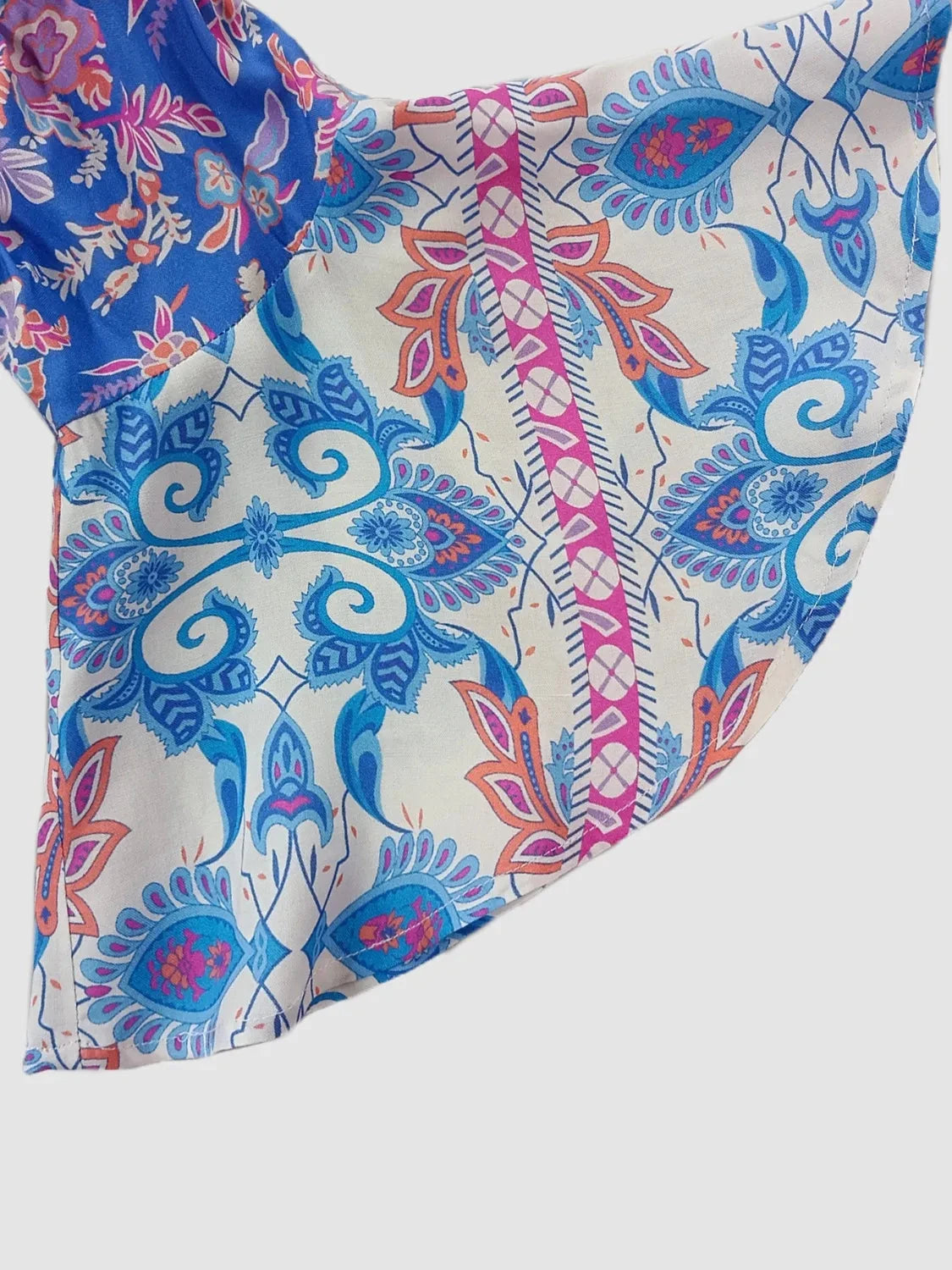 Smocked Off-Shoulder Printed Top and Skirt Set