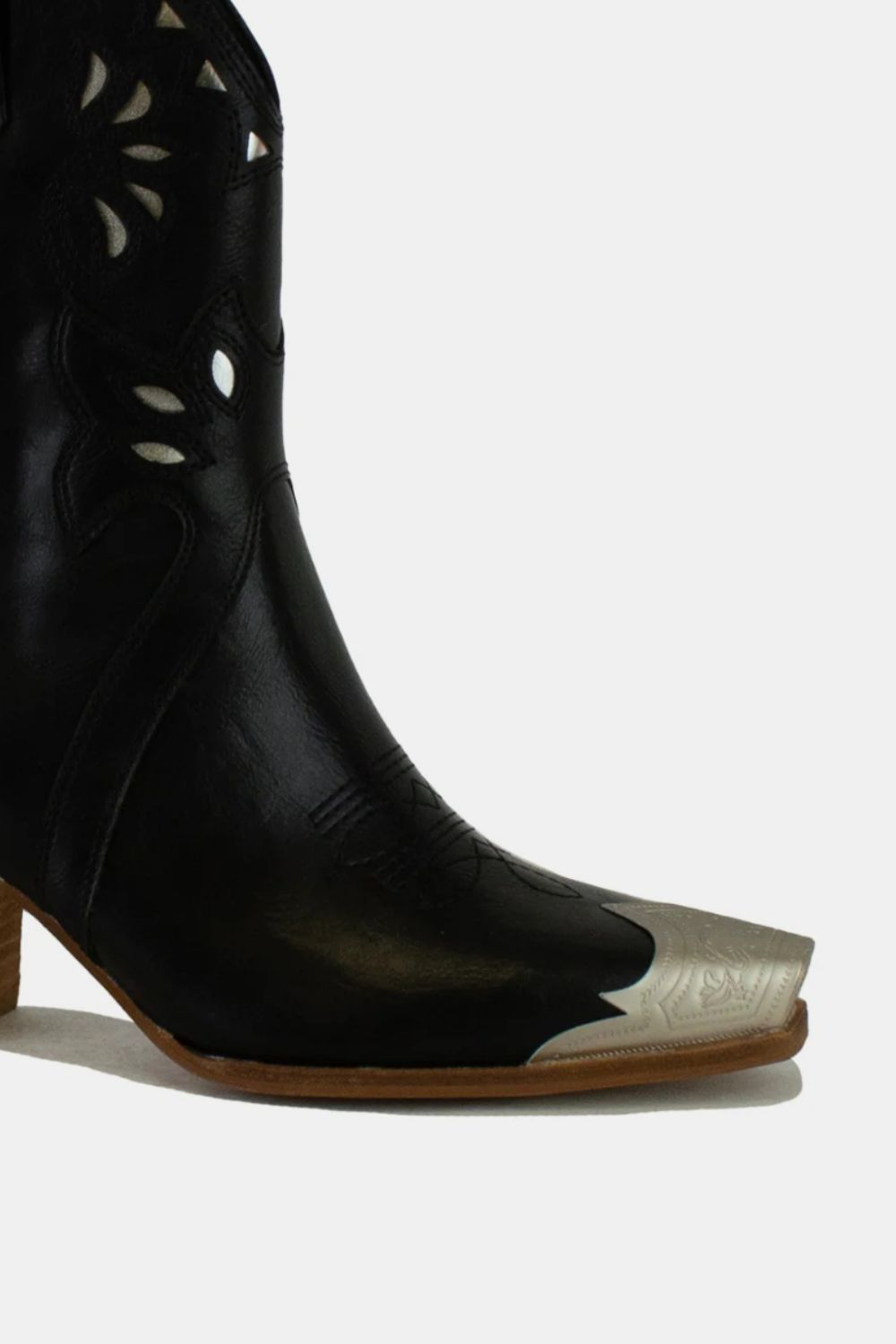 Beast Fashion Cut-Out Floral Embroidery Boots - Laazaar