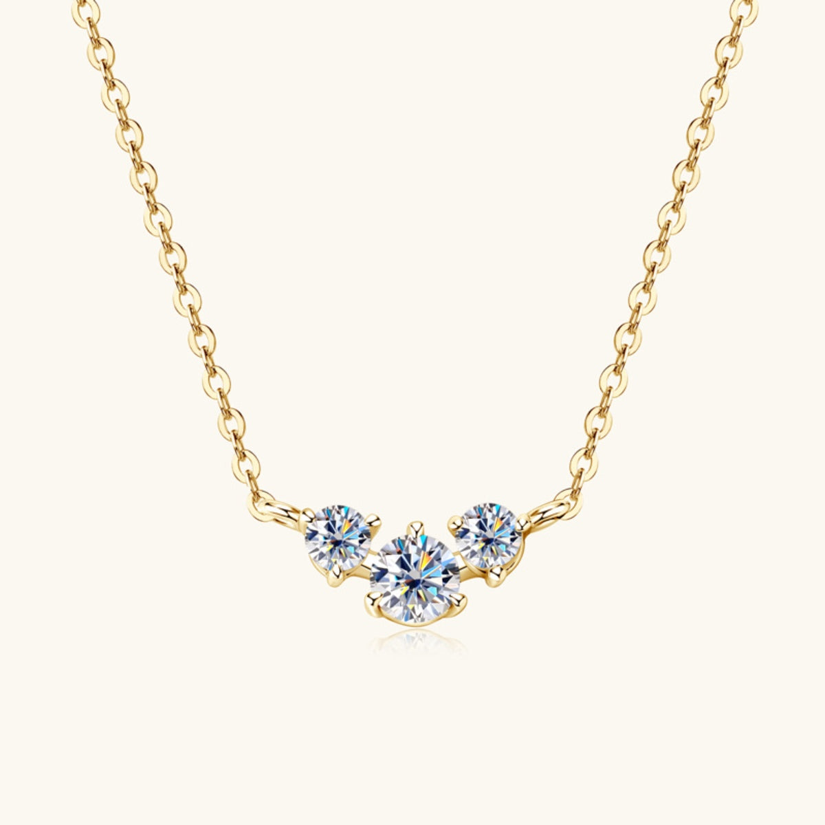 925 Sterling Silver Inlaid Moissanite Necklace - Laazaar