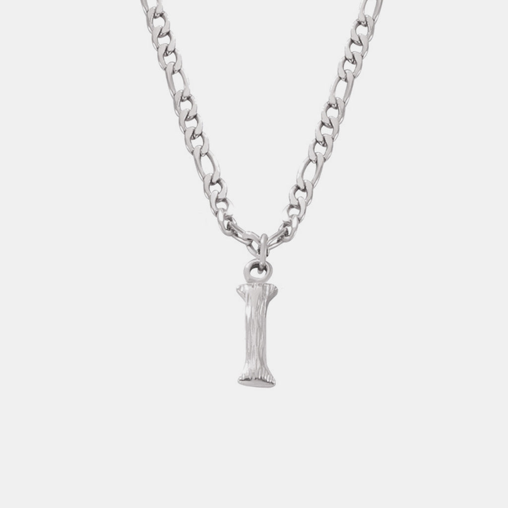 Titanium Steel Letter Pendant Necklace - Laazaar