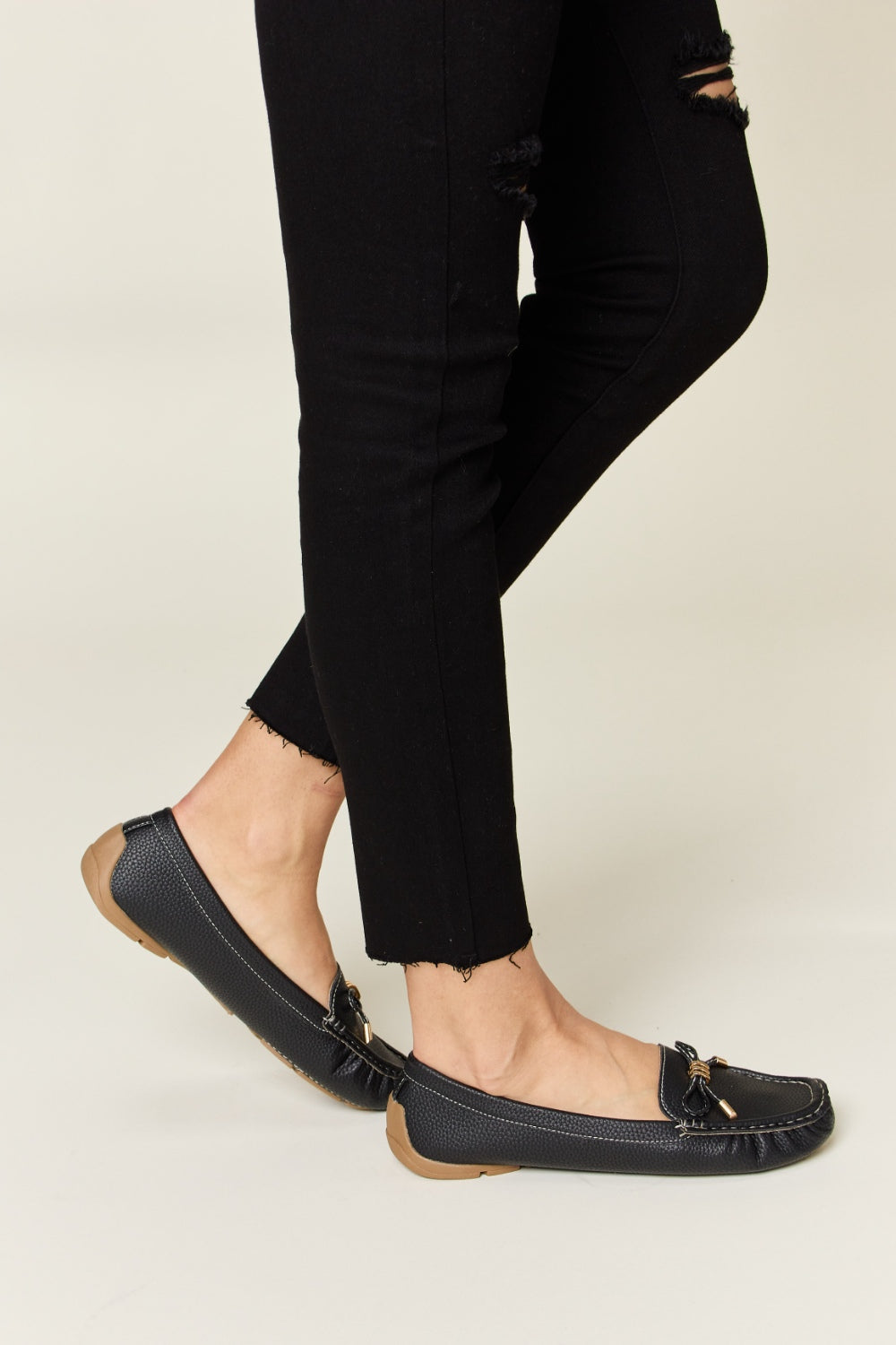 Forever Link Slip On Bow Flats Loafers - Laazaar