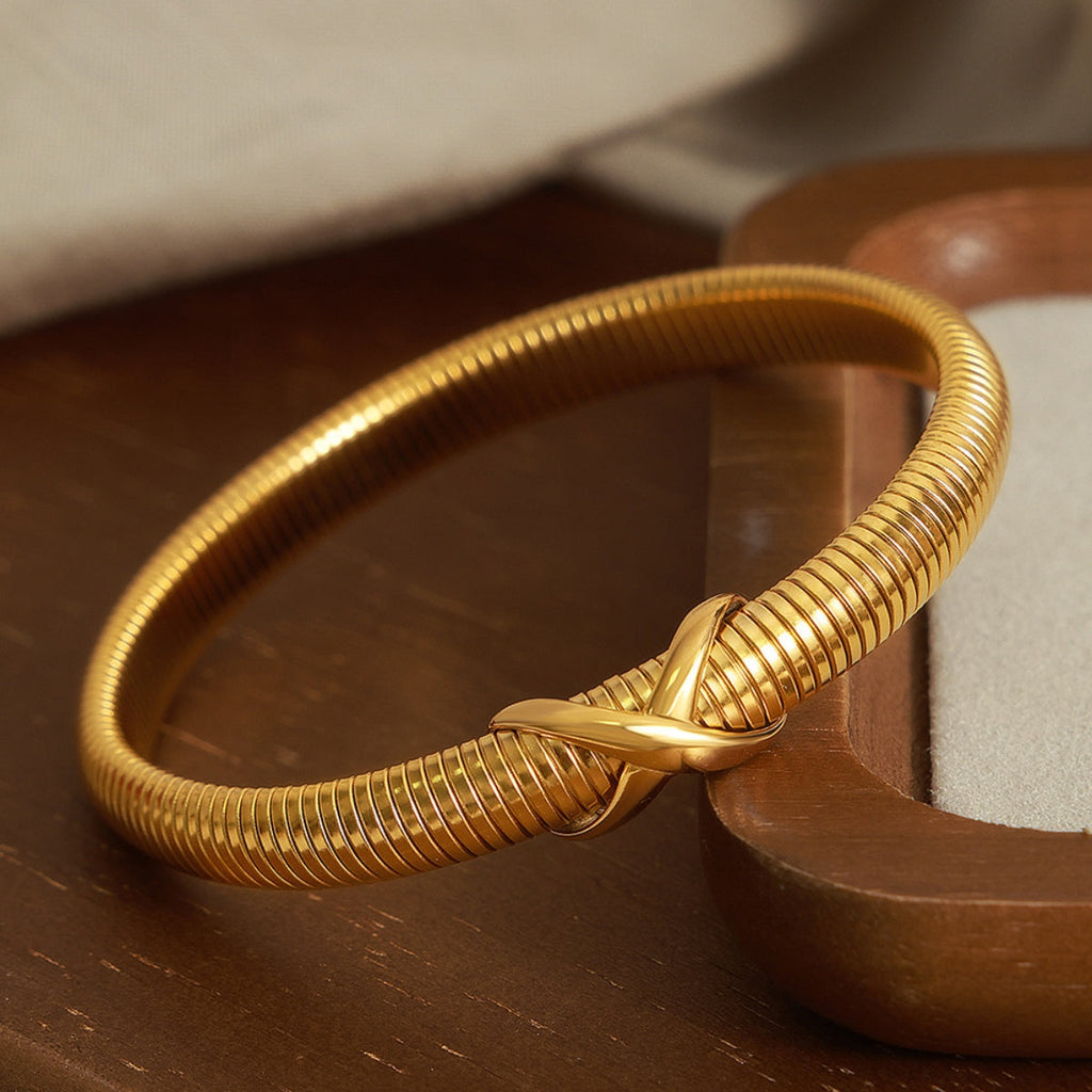 Titanium Steel Spring Shape Bracelet - Laazaar