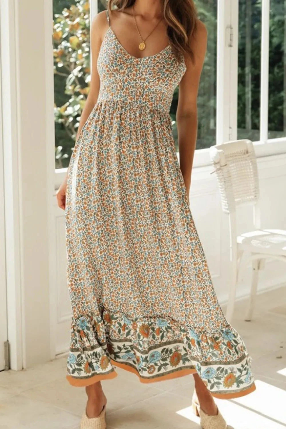 Printed Maxi Cami Dress