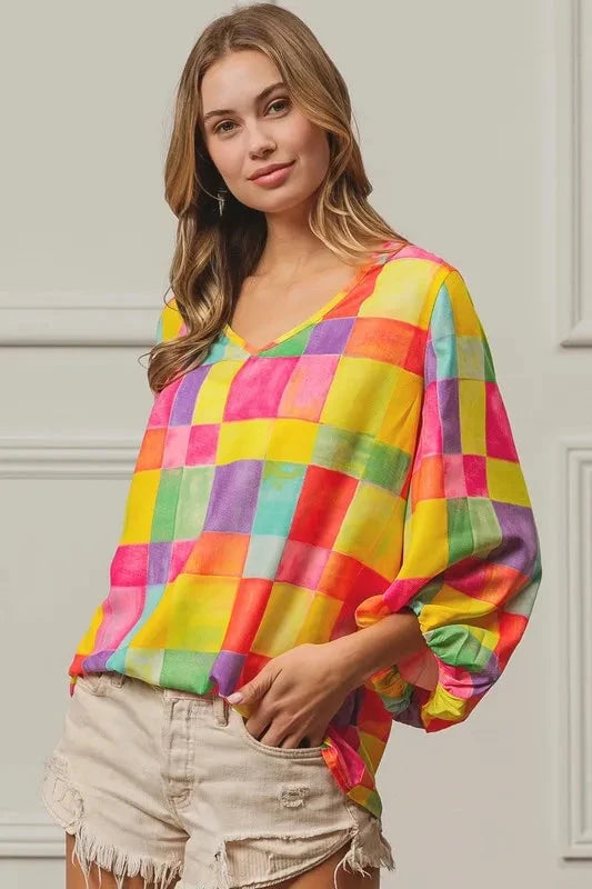 BiBi Multi Block Bubble Pop Ballon Top