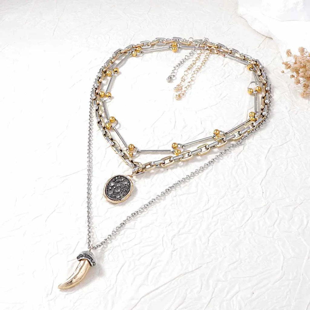 3 Piece Stainless Steel Pendant Necklace