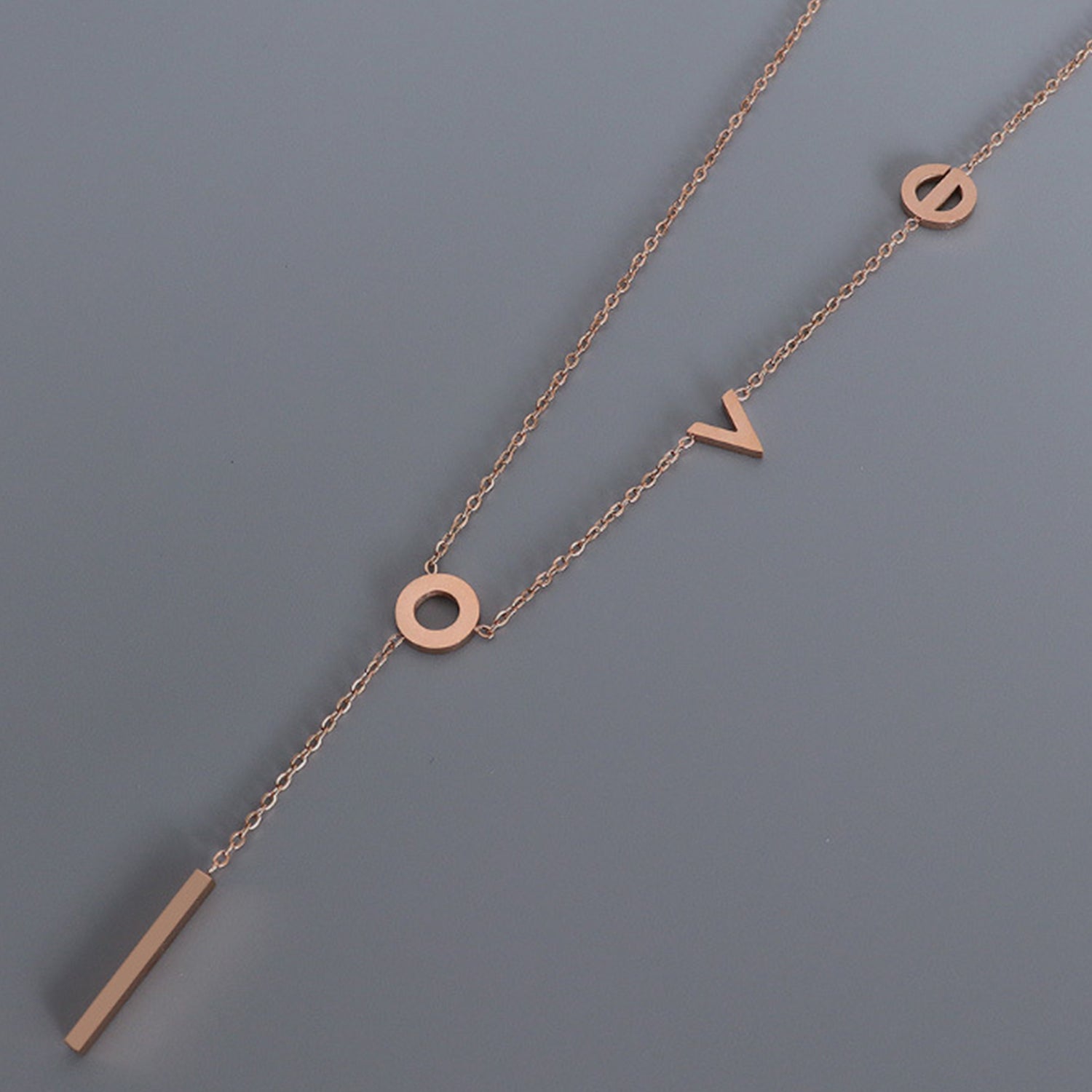 Titanium Steel Letter Necklace - Laazaar