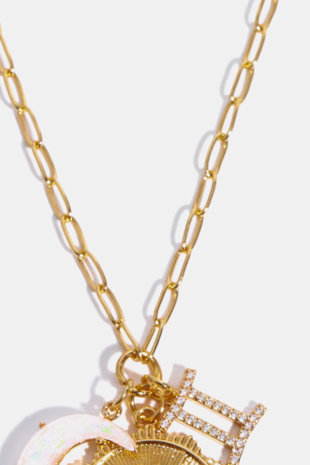 Constellation and Moon Pendant Copper Necklace - Laazaar