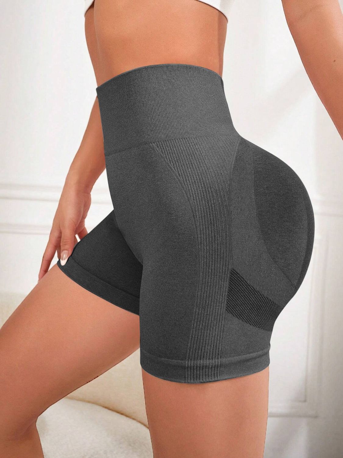 High Waist Active Shorts - Laazaar