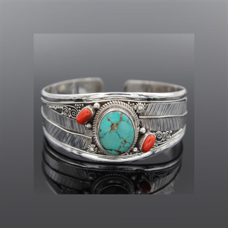 Turquoise Open Bracelet - Laazaar
