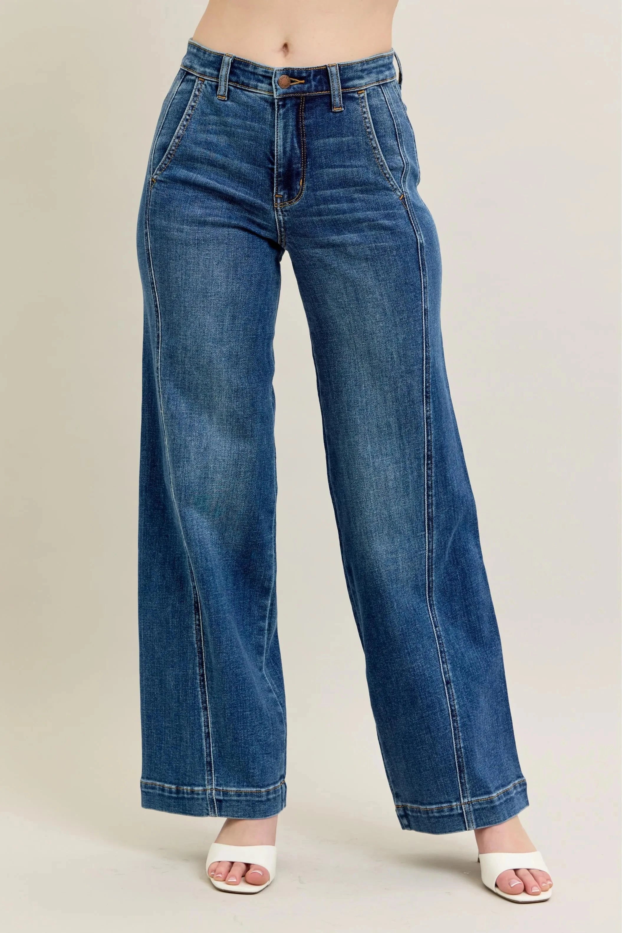Judy Blue Full Size High Waist Wide Leg Jeans Plus Size