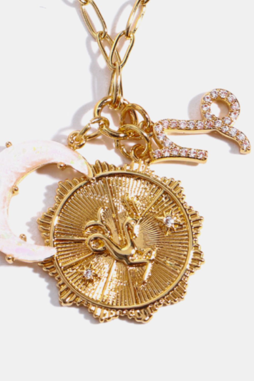 Constellation and Moon Pendant Copper Necklace - Laazaar