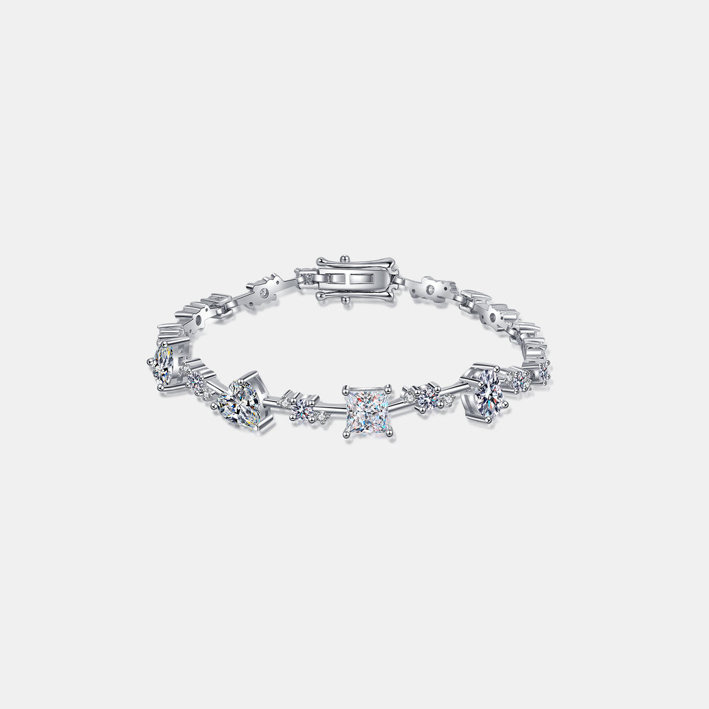 6.2 Carat Moissanite 925 Sterling Silver Bracelet - Laazaar