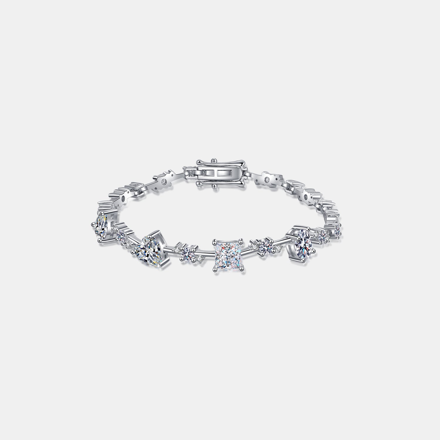 6.2 Carat Moissanite 925 Sterling Silver Bracelet - Laazaar