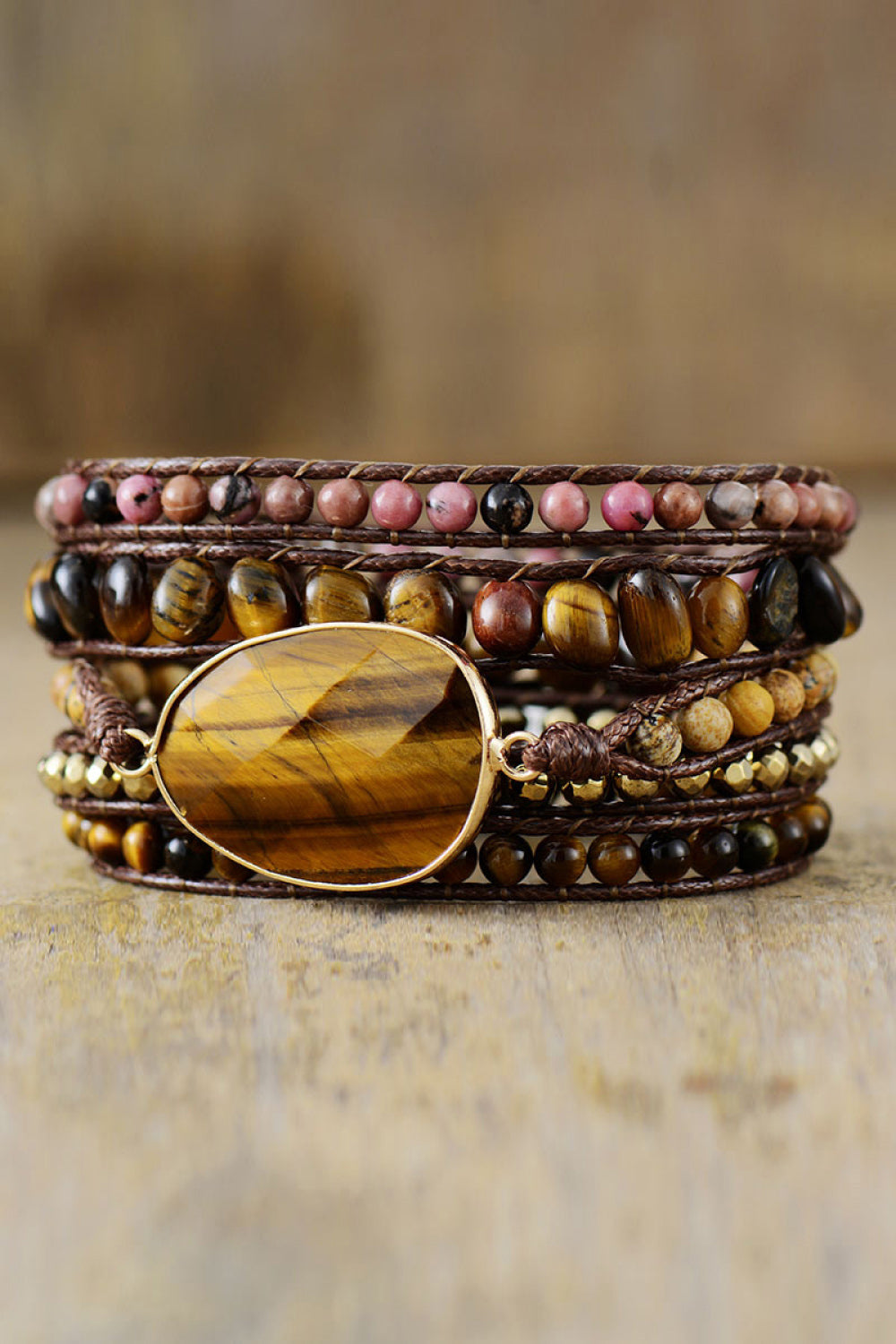Natural Stone Layered Bracelet - Laazaar