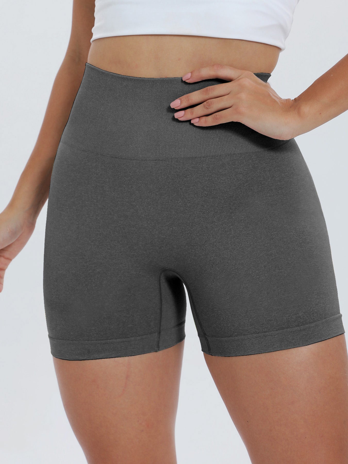High Waist Active Shorts - Laazaar